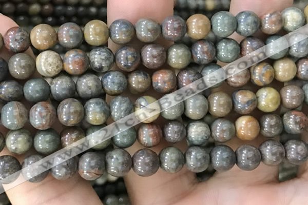 COP1580 15.5 inches 8mm round Australia brown green opal beads