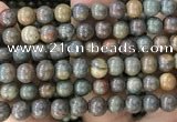 COP1582 15.5 inches 12mm round Australia brown green opal beads