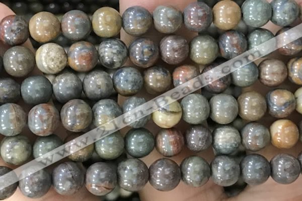 COP1582 15.5 inches 12mm round Australia brown green opal beads