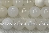 COP1588 15.5 inches 6mm round white opal gemstone beads