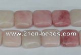 COP161 15.5 inches 12*12mm square pink opal gemstone beads wholesale