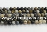 COP1612 15.5 inches 12mm faceted round moss opal beads