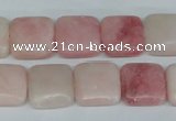 COP162 15.5 inches 14*14mm square pink opal gemstone beads wholesale