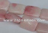 COP163 15.5 inches 15*20mm rectangle pink opal gemstone beads