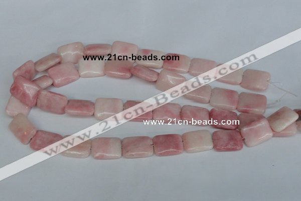 COP163 15.5 inches 15*20mm rectangle pink opal gemstone beads