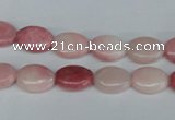 COP165 15.5 inches 10*14mm oval pink opal gemstone beads wholesale