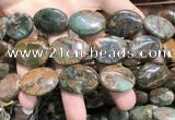 COP1655 15.5 inches 18*25mm oval green opal gemstone beads