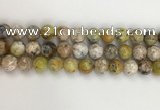 COP1673 15.5 inches 12mm round yellow opal gemstone beads