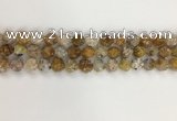 COP1675 15.5 inches 6mm faceted nuggets yellow opal gemstone beads