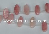 COP169 15.5 inches 6*12mm top-drilled marquise pink opal gemstone beads