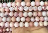 COP1695 15.5 inches 10mm round natural pink opal gemstone beads