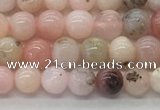 COP1701 15.5 inches 4mm round natural pink opal gemstone beads