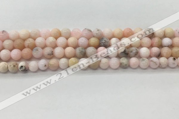 COP1702 15.5 inches 6mm round natural pink opal gemstone beads