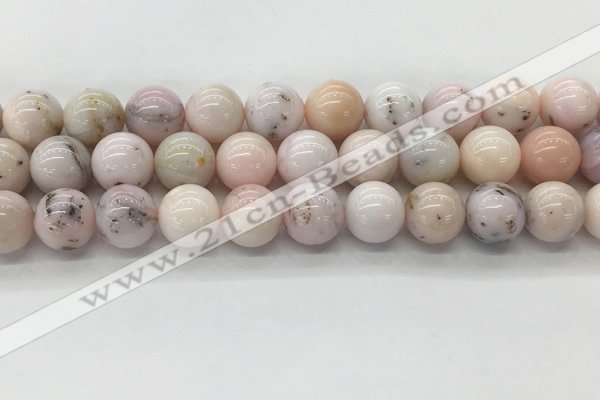 COP1706 15.5 inches 14mm round natural pink opal gemstone beads