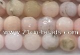 COP1711 15.5 inches 6mm faceted round natural pink opal beads