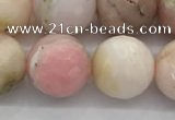 COP1714 15.5 inches 12mm faceted round natural pink opal beads