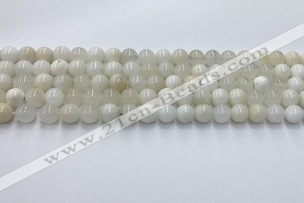 COP1730 15.5 inches 6mm round white opal beads wholesale