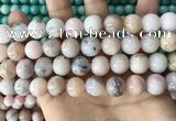 COP1751 15.5 inches 12mm round natural pink opal beads wholesale