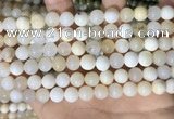 COP1754 15.5 inches 8mm round natural white opal gemstone beads