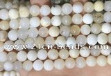 COP1755 15.5 inches 10mm round natural white opal gemstone beads