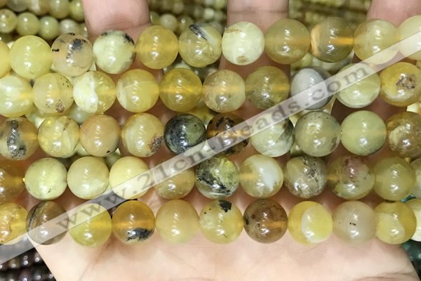 COP1762 15.5 inches 12mm round yellow opal beads wholesale