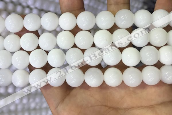 COP1773 15.5 inches 10mm round white opal gemstone beads