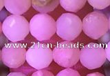 COP1778 15.5 inches 5mm faceted round pink opal beads wholesale