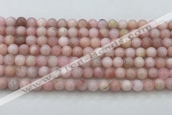 COP1780 15.5 inches 6mm round pink opal gemstone beads