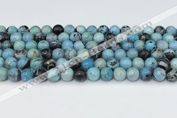 COP1791 15.5 inches 8mm round blue opal gemstone beads