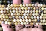 COP1906 15 inches 6mm round yellow opal gemstone beads wholesale