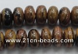 COP203 15.5 inches 8*14mm rondelle natural brown opal gemstone beads