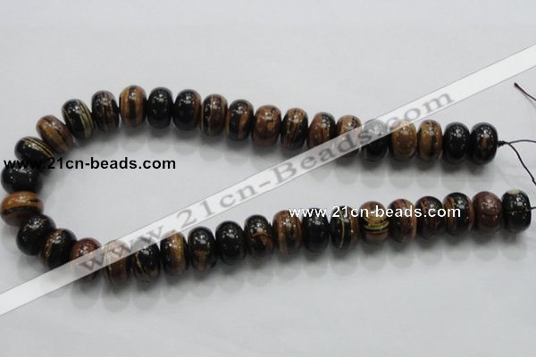 COP204 15.5 inches 10*16mm rondelle natural brown opal gemstone beads