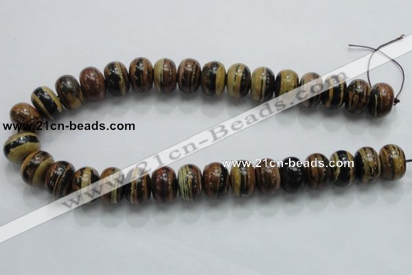 COP205 15.5 inches 12*18mm rondelle natural brown opal gemstone beads