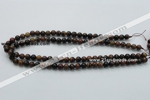 COP220 15.5 inches 8mm round natural brown opal gemstone beads