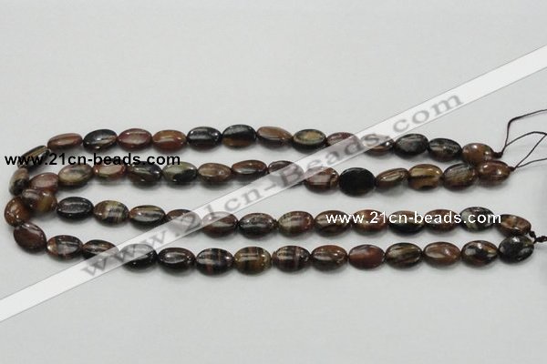 COP231 15.5 inches 10*14mm oval natural brown opal gemstone beads