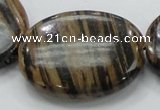 COP235 15.5 inches 30*40mm oval natural brown opal gemstone beads