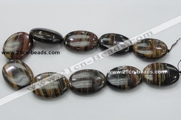 COP235 15.5 inches 30*40mm oval natural brown opal gemstone beads