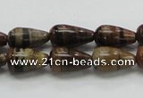 COP237 15.5 inches 8*16mm teardrop natural brown opal gemstone beads