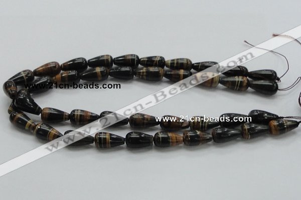 COP238 15.5 inches 10*20mm teardrop natural brown opal gemstone beads