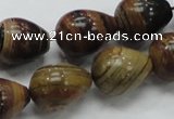 COP239 15.5 inches 15*20mm teardrop natural brown opal gemstone beads