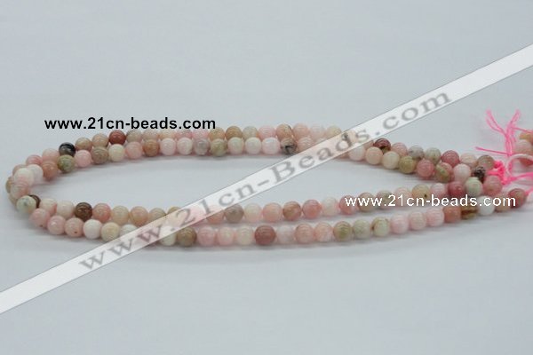 COP24 7mm smooth round natural pink opal beads Wholesale