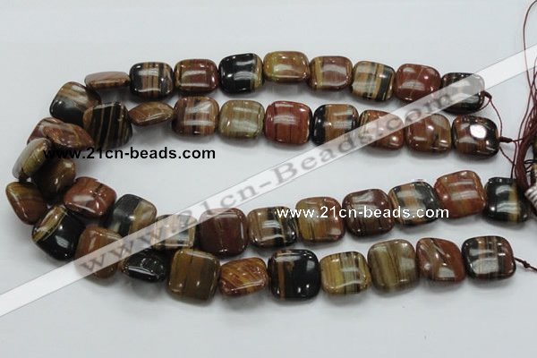 COP246 15.5 inches 18*18mm square natural brown opal gemstone beads