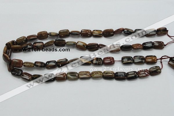 COP248 15.5 inches 10*14mm rectangle natural brown opal gemstone beads