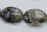 COP255 15.5 inches 18*25mm oval natural grey opal gemstone beads