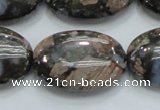 COP257 15.5 inches 20*30mm oval natural grey opal gemstone beads