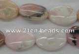 COP26 15*20mm oval natural pink opal gemstone beads Wholesale