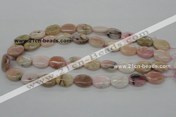 COP26 15*20mm oval natural pink opal gemstone beads Wholesale