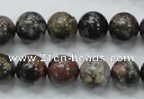 COP267 15.5 inches 12mm round natural grey opal gemstone beads