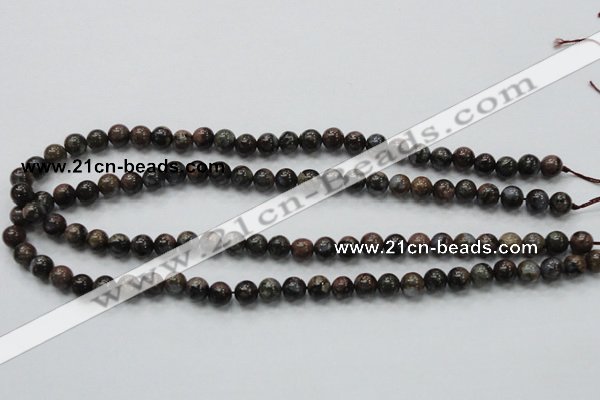 COP282 15.5 inches 6mm round natural grey opal gemstone beads