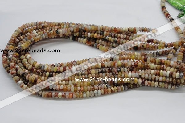 COP302 15.5 inches 3*6mm rondelle brandy opal gemstone beads wholesale